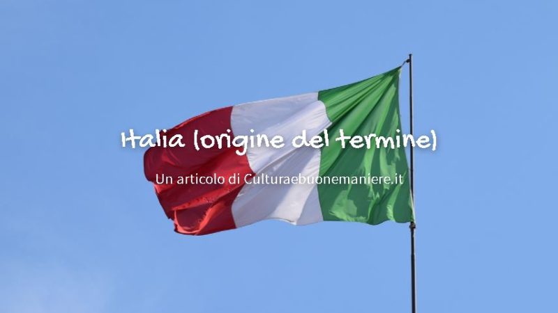 Italia: origini del termine