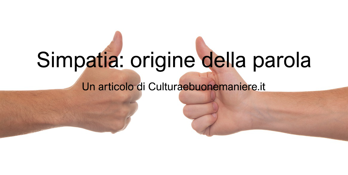 Simpatia: origine della parola